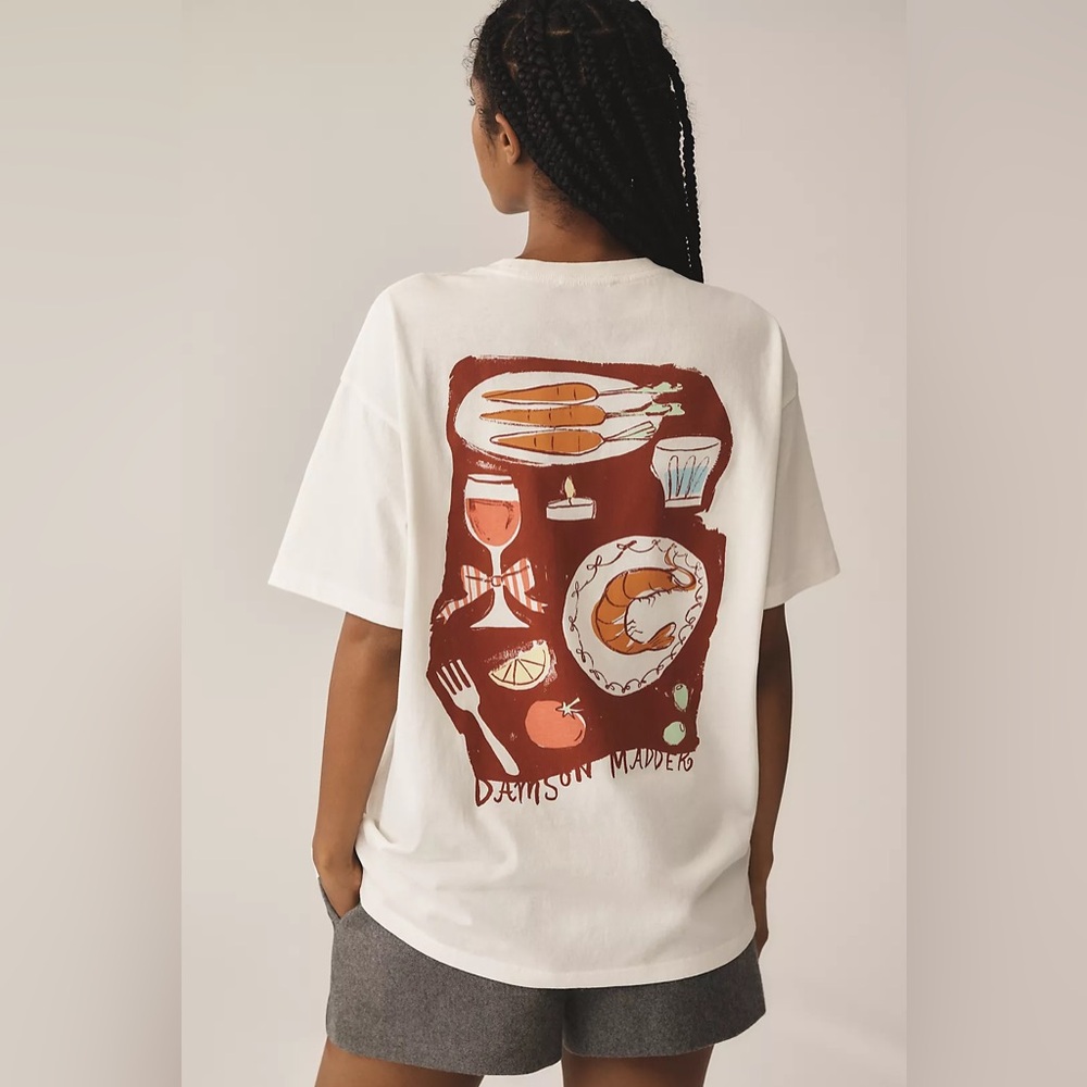 Damson Madder x Anthropologie Dinner Party Tee Shirt